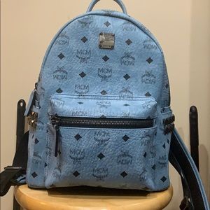 Blue MCM Backpack originals size new